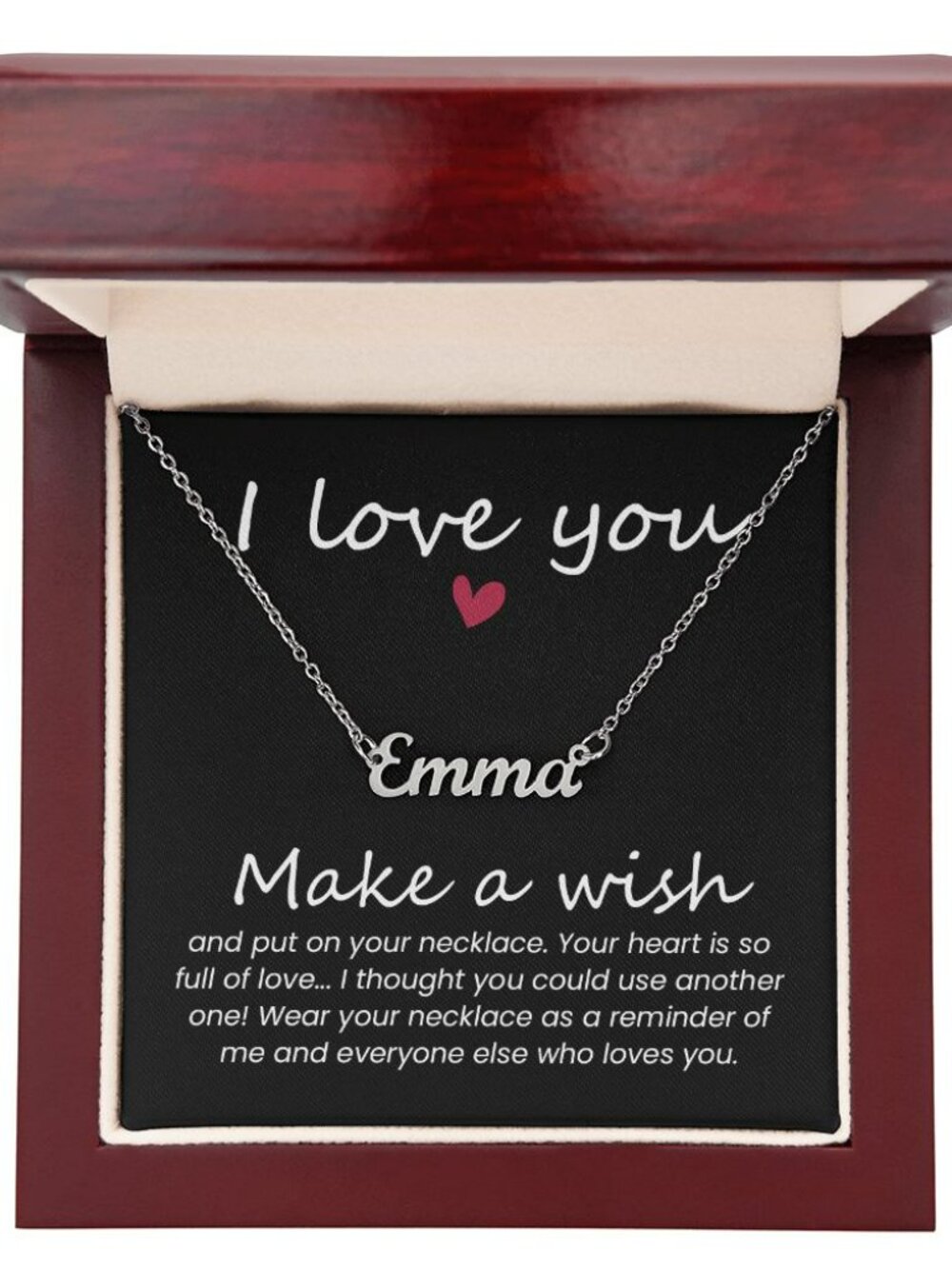 To My Fiancee I Promise Personalized Name Necklace Stainless Steel Custom Name